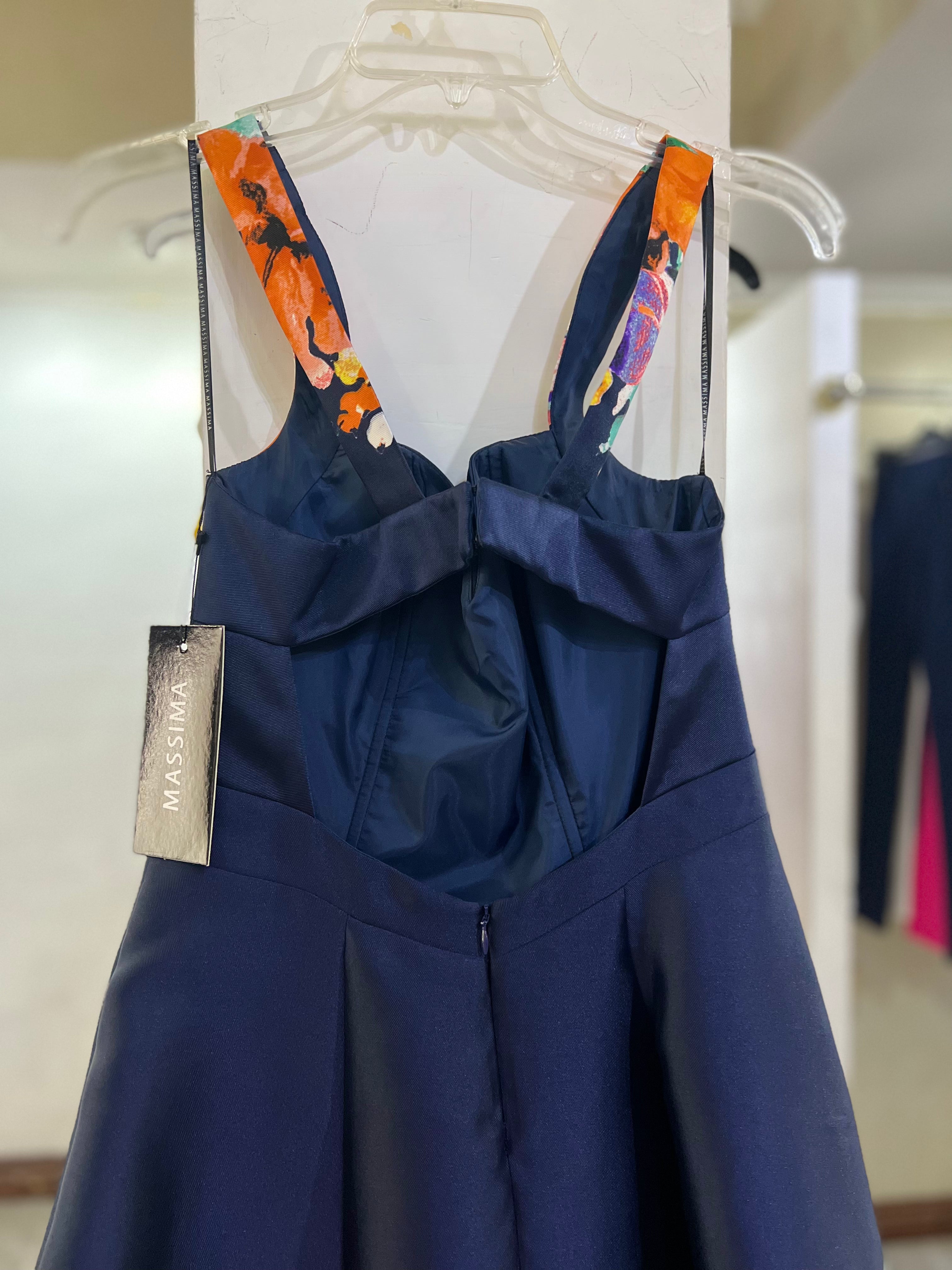 VESTIDO AZUL ESTAMPADO