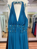 VESTIDO AZUL HALTER