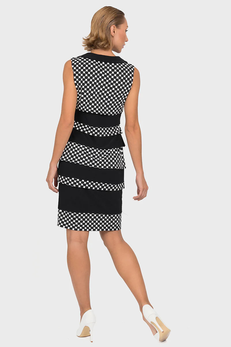VESTIDO CORTO NEGRO/BLANCO