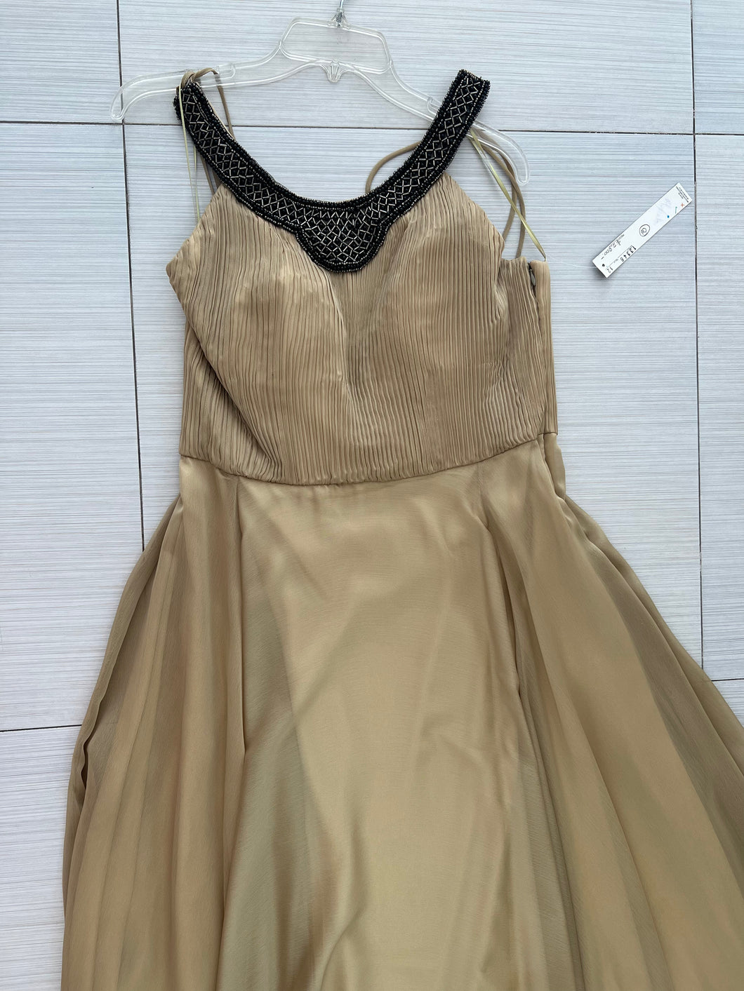 VESTIDO LARGO BEIGE HALTER