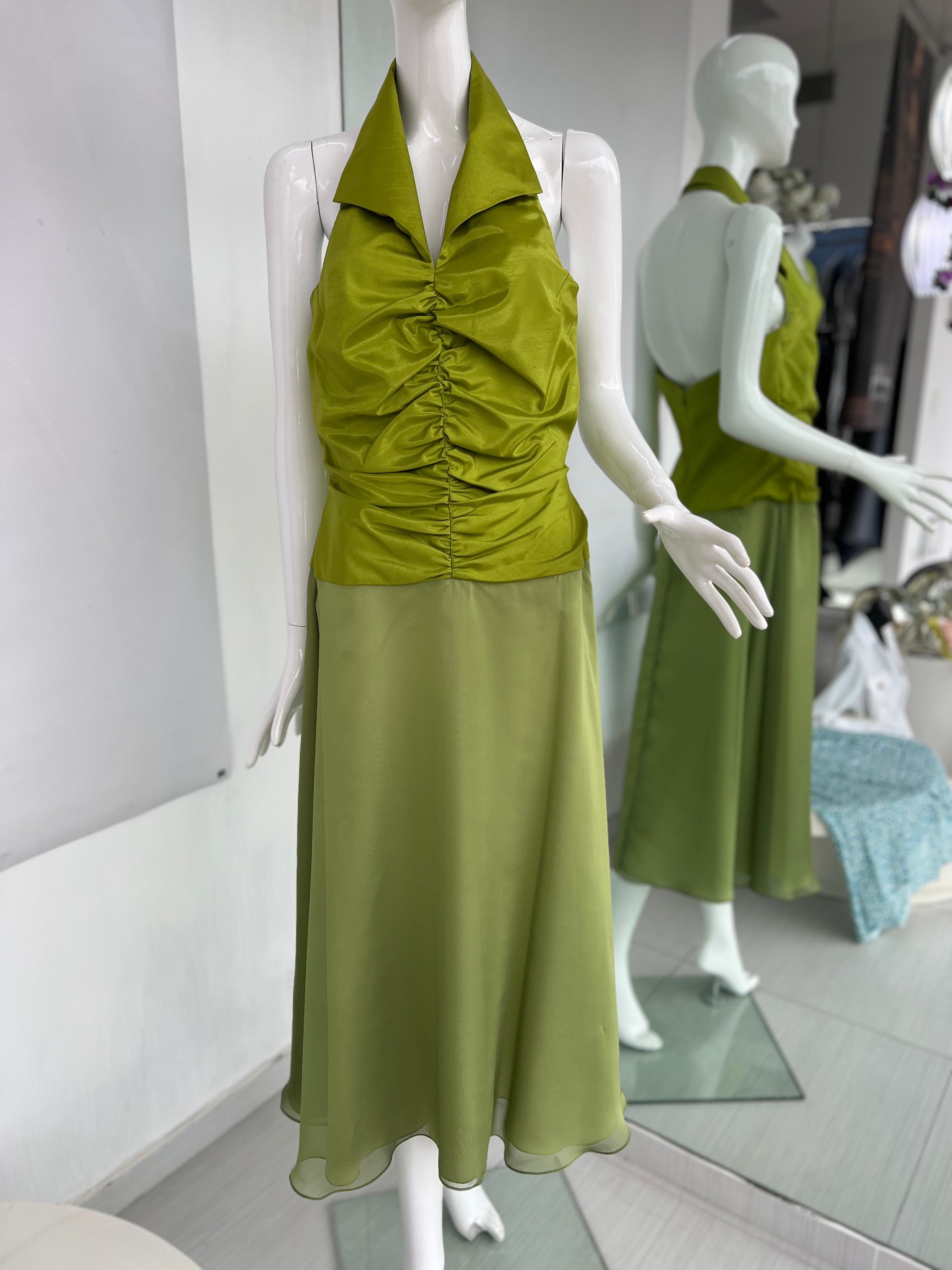 VESTIDO VERDE HALTER