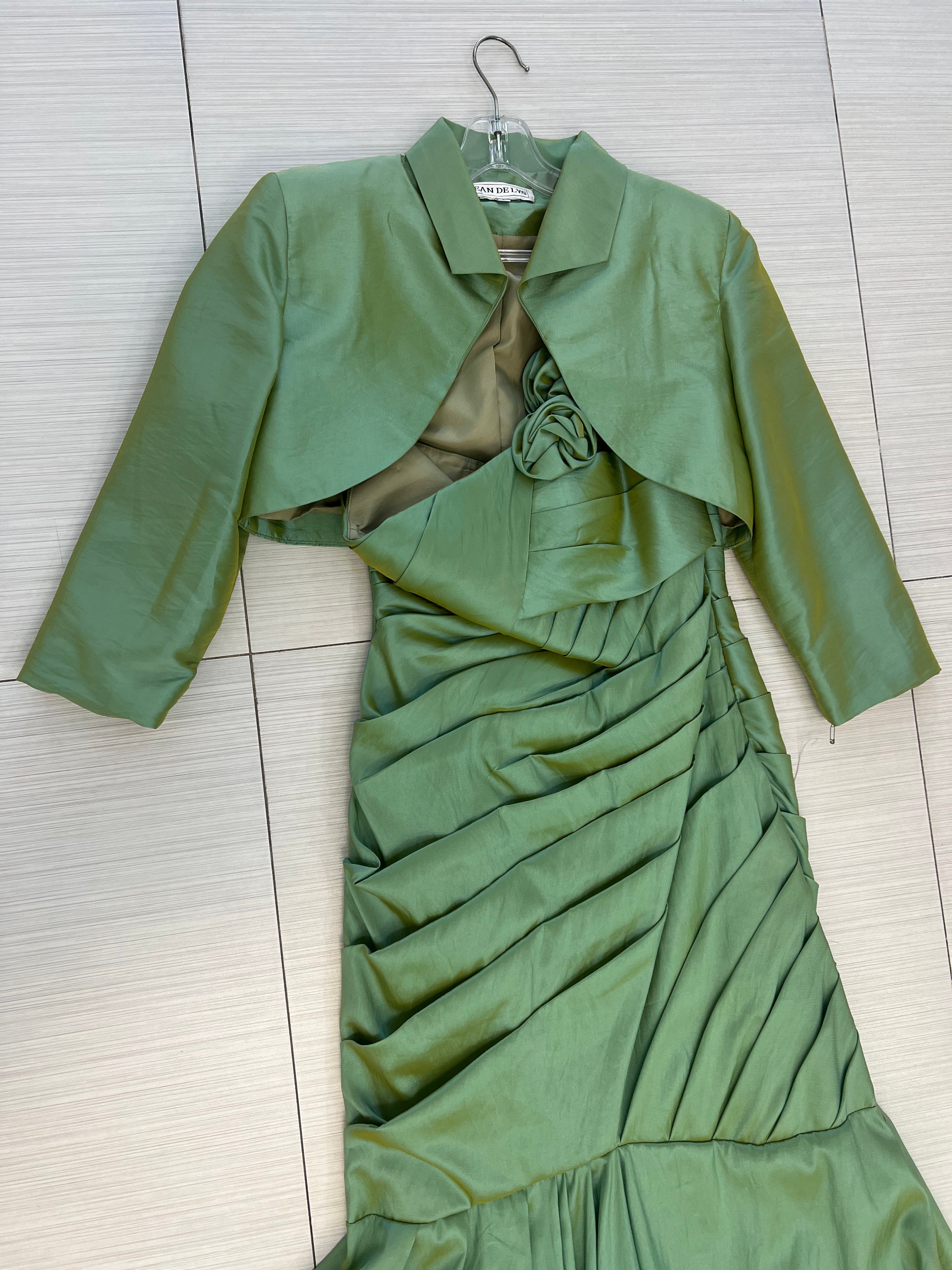 VESTIDO LARGO VERDE SIRENA