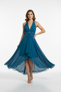 VESTIDO AZUL HALTER 5044