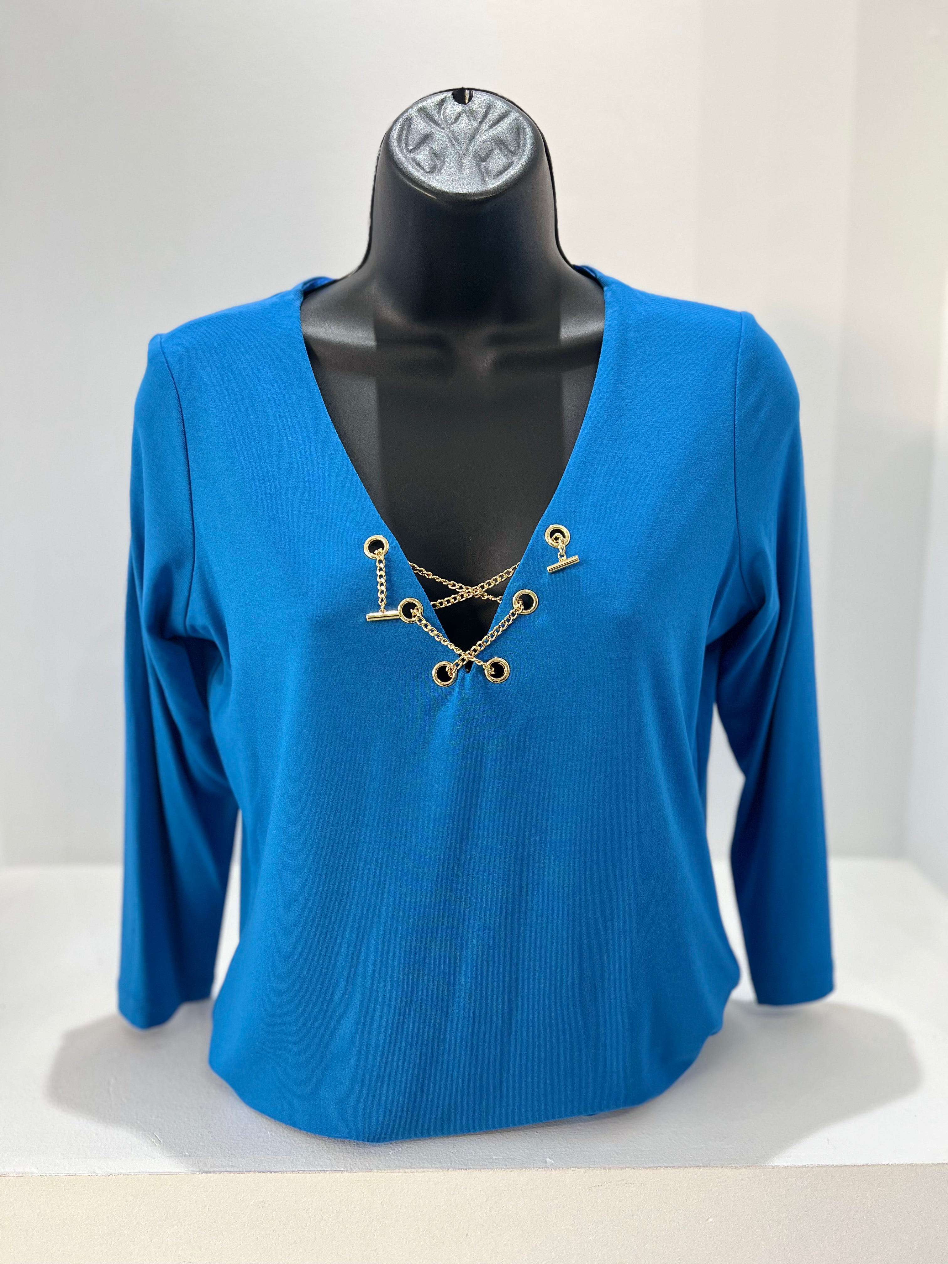 BLUSA AZUL CADENA