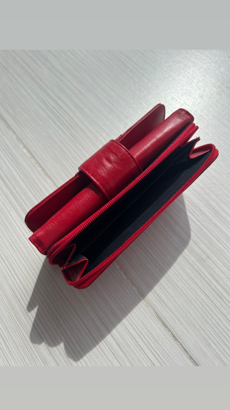 CARTERA NEGRO/BEIGE/ROJO