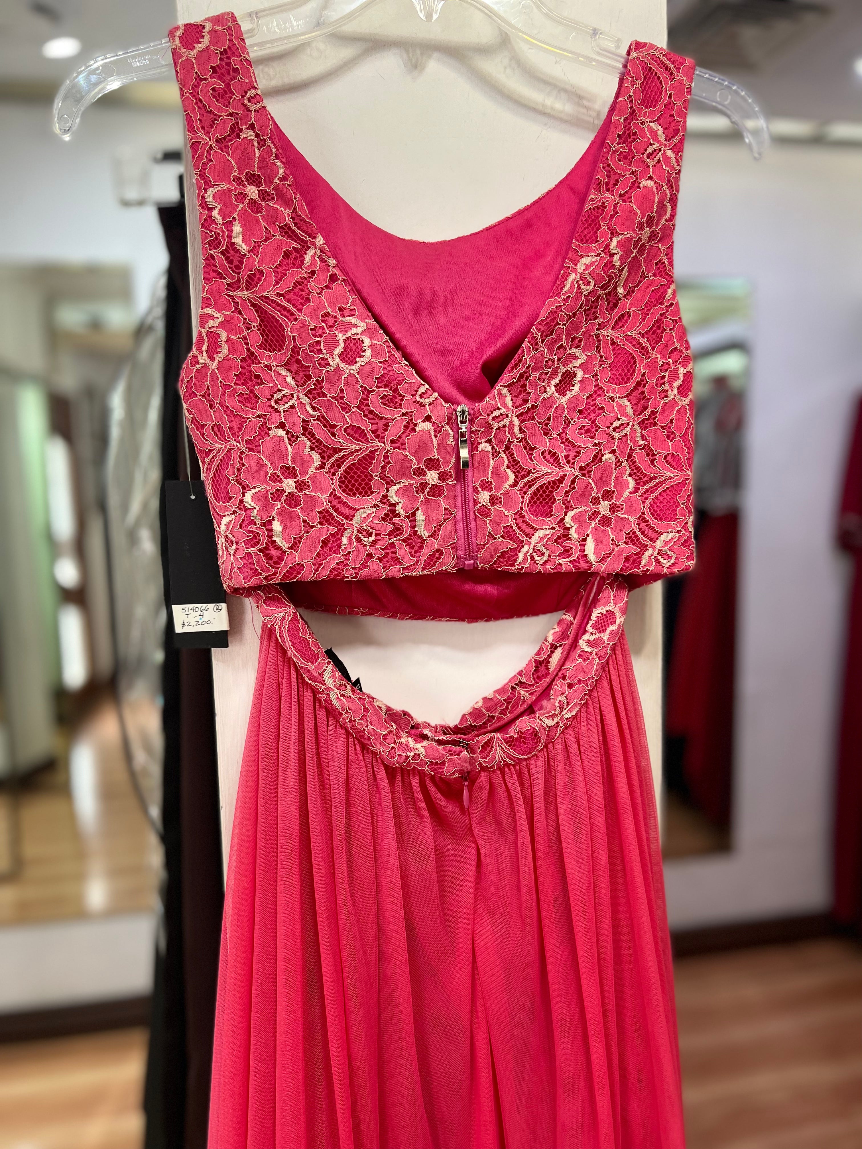 VESTIDO LARGO CORAL TOP Y FALDA