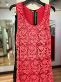 VESTIDO ENCAJE CORAL