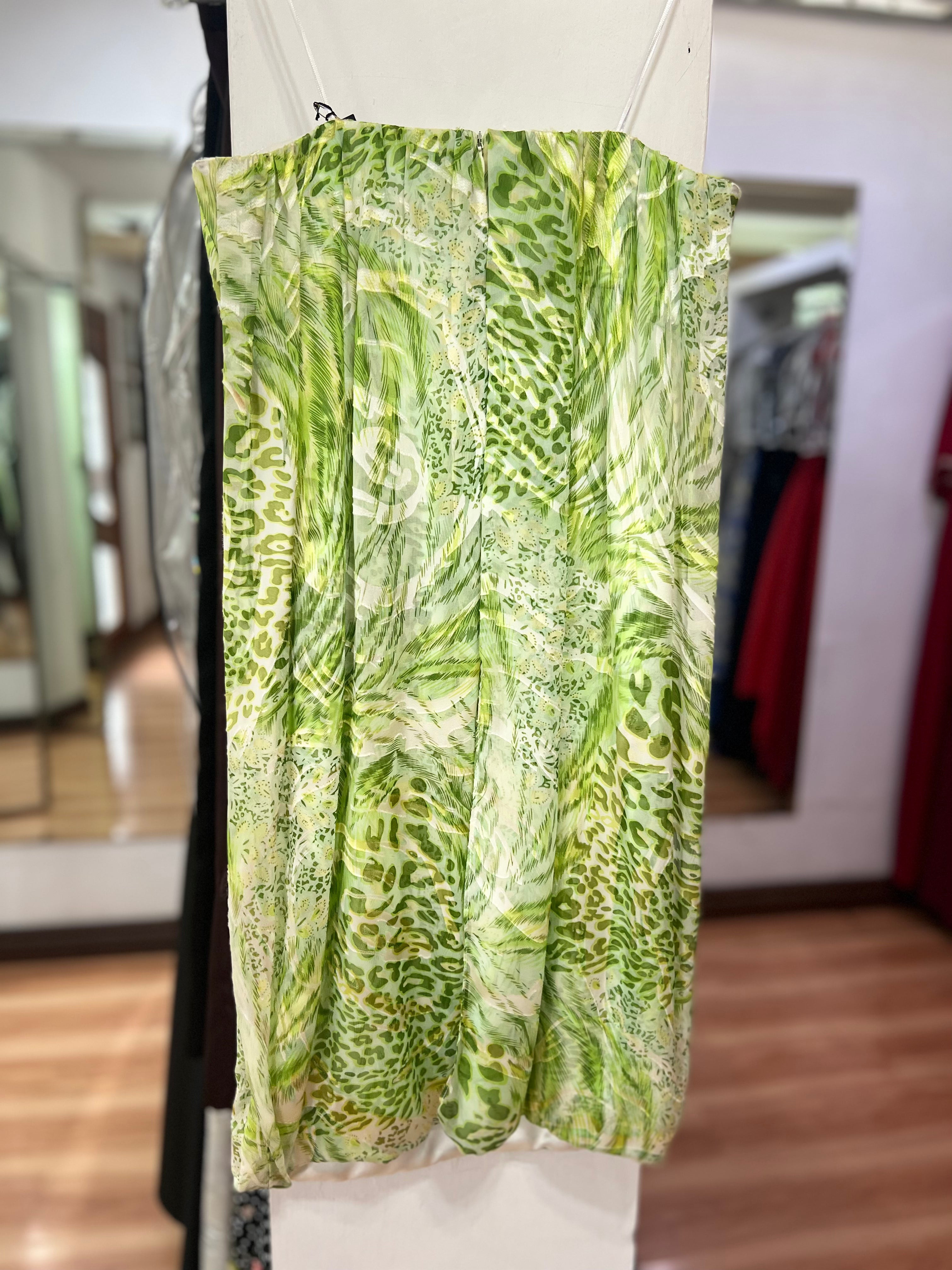 VESTIDO VERDE ESTAMPADO