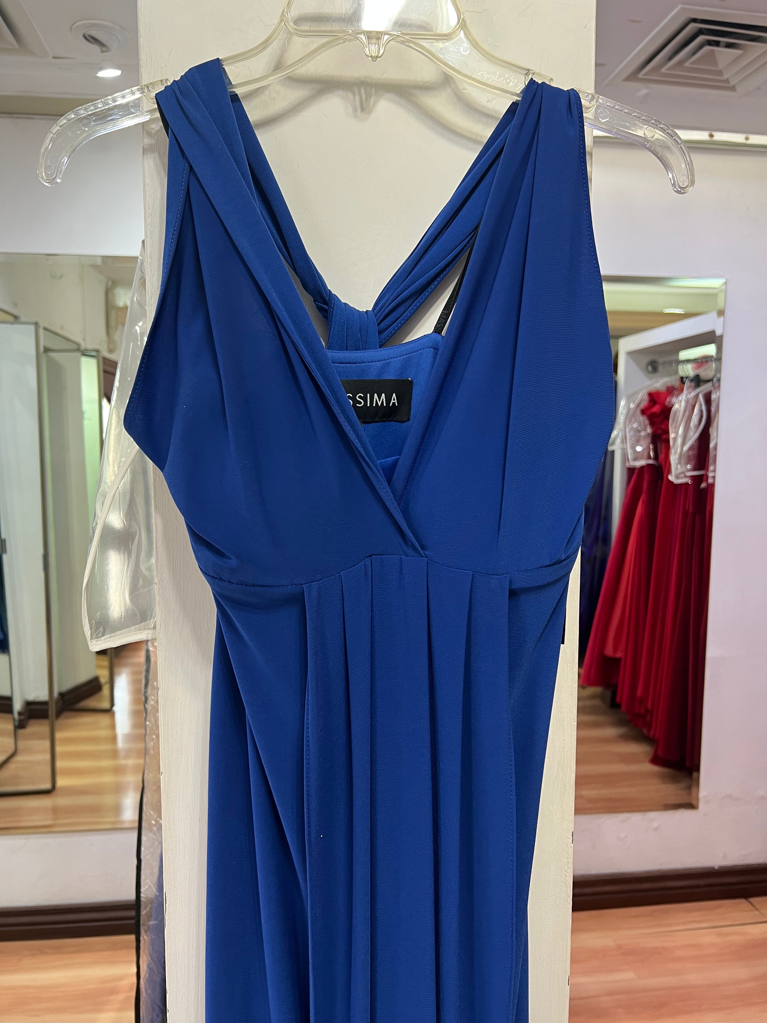 VESTIDO LARGO AZUL REY
