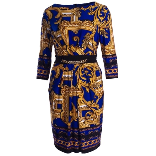 VESTIDO AZUL ESTAMPADO
