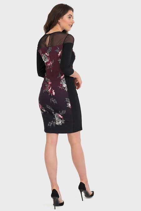 VESTIDO CORTO NEGRO ESTAMPADO
