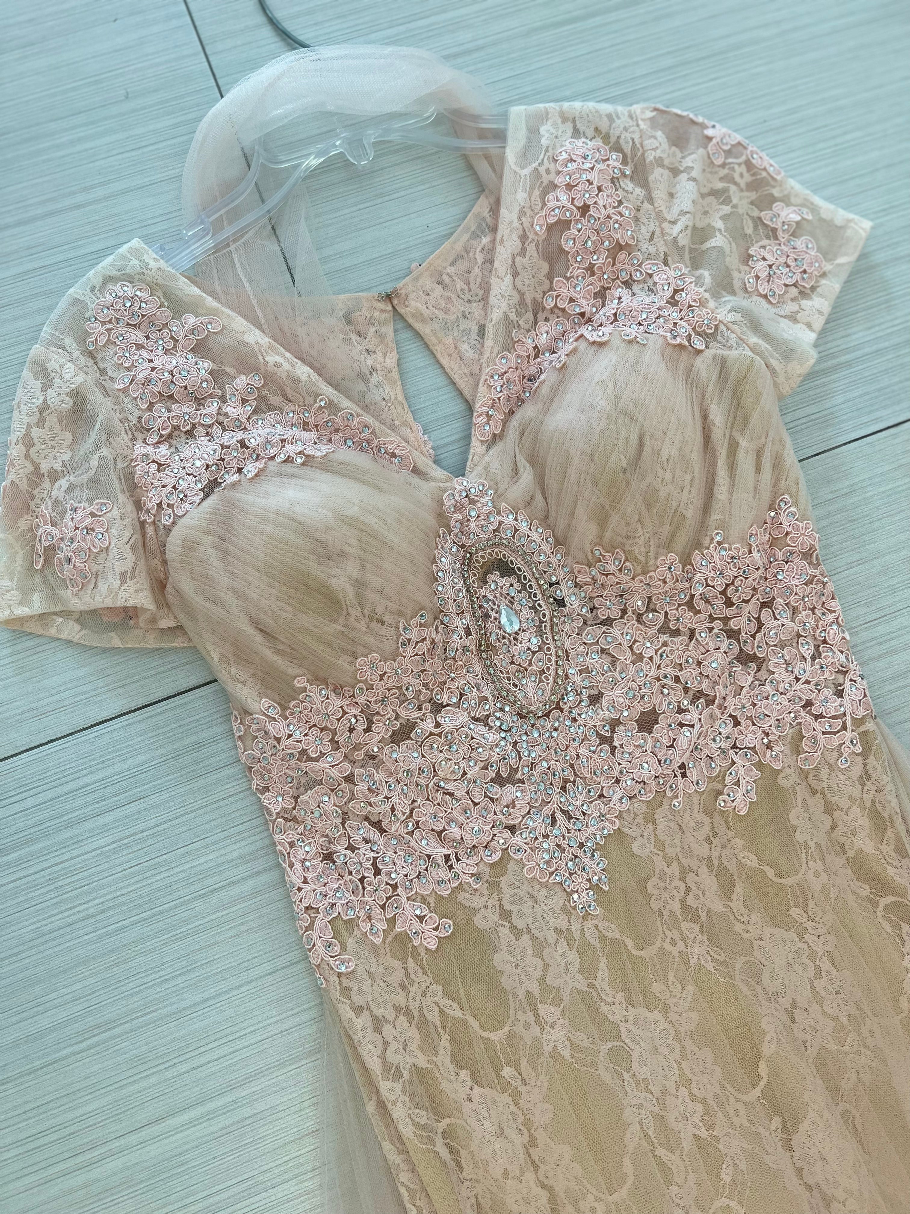 VESTIDO LARGO PALO DE ROSA