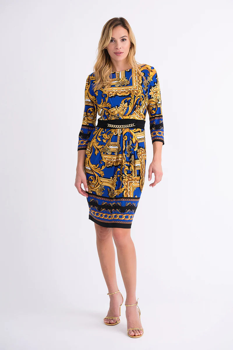 VESTIDO AZUL ESTAMPADO