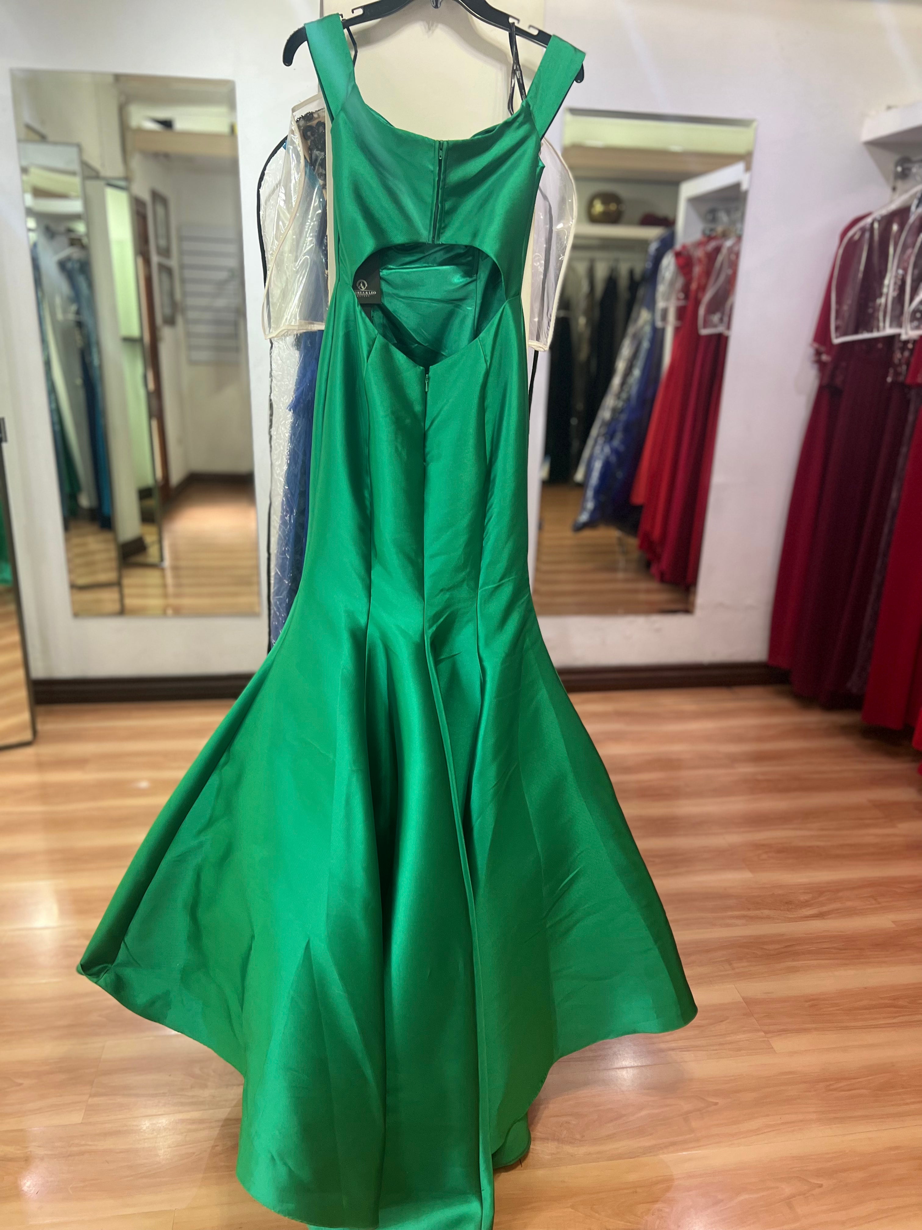 VESTIDO LARGO VERDE SIRENA