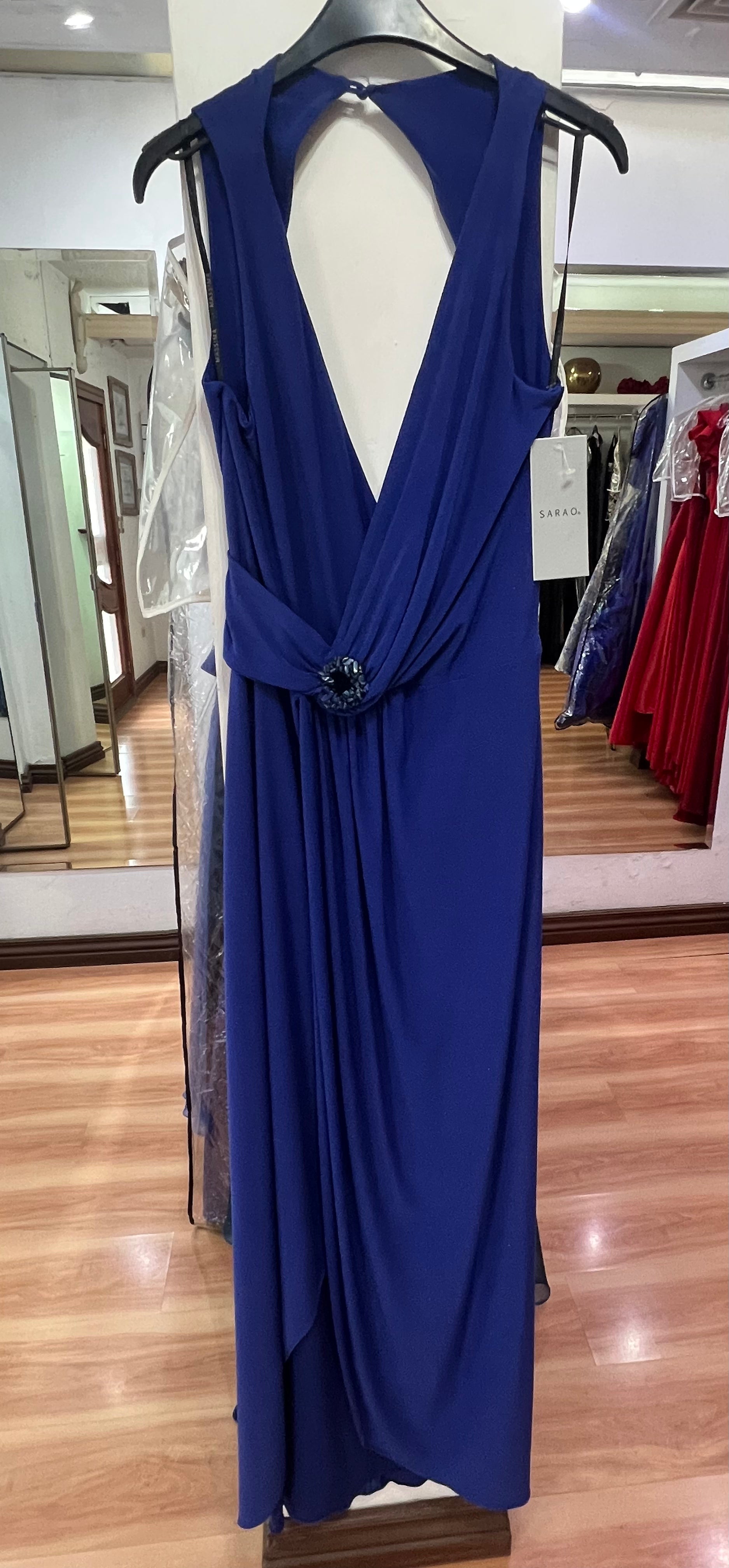 VESTIDO LARGO AZUL REY