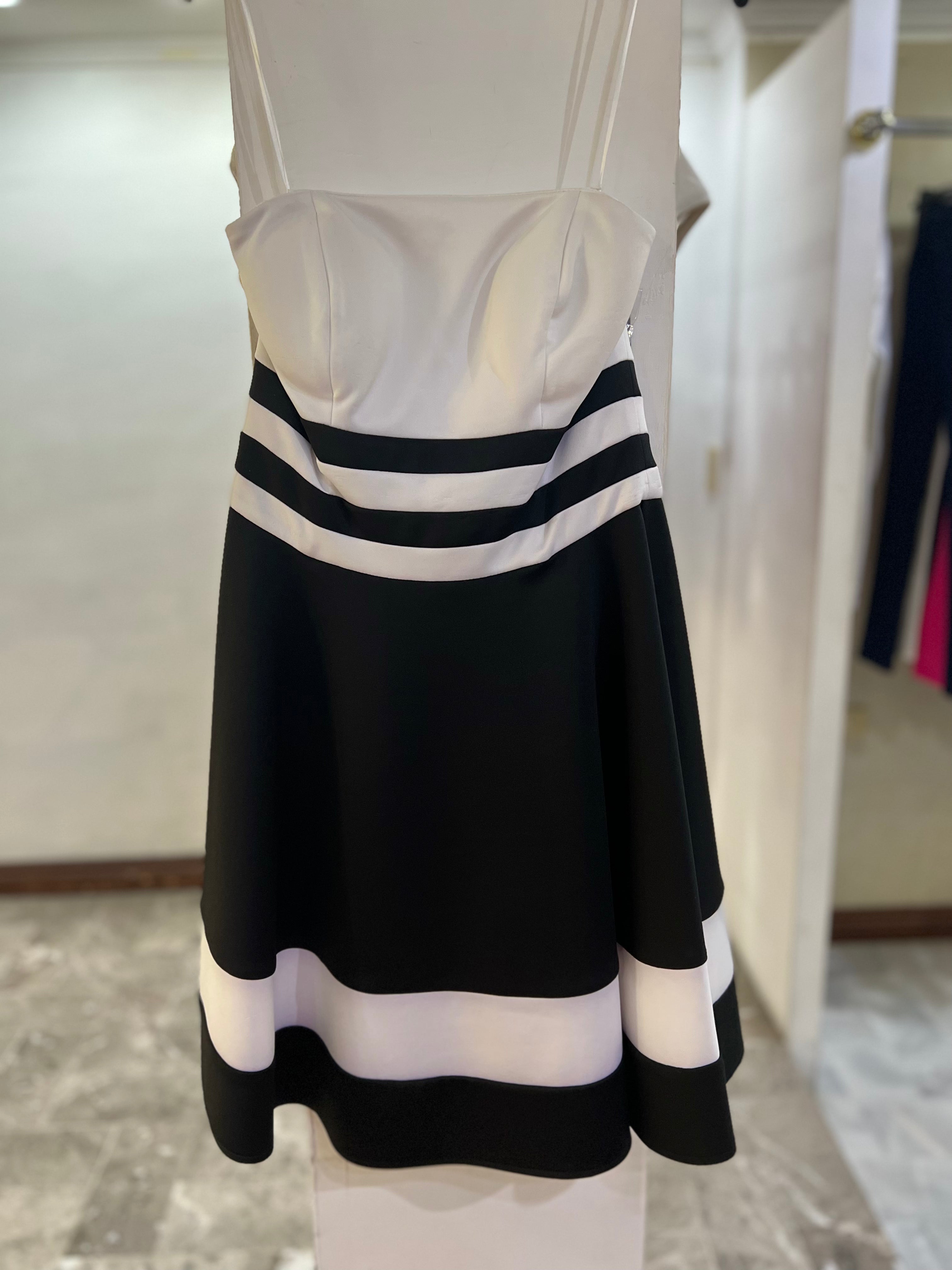 VESTIDO NARANJA/NEGRO