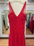 VESTIDO LARGO ROJO TIRANTES